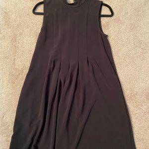 Uniqlo pleated mock neck dress with pockets